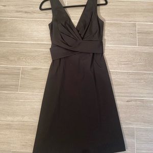 White House Black Market WHBM formal V-neck cocktail dress black size 0.